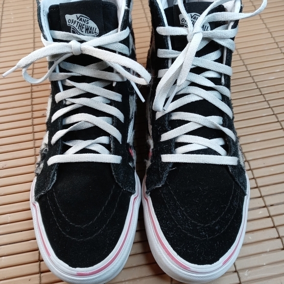 VANS Off The Wall Skateboarding Shoes. Black suede. 3 Dimension Checkerboard bla - Picture 3 of 11